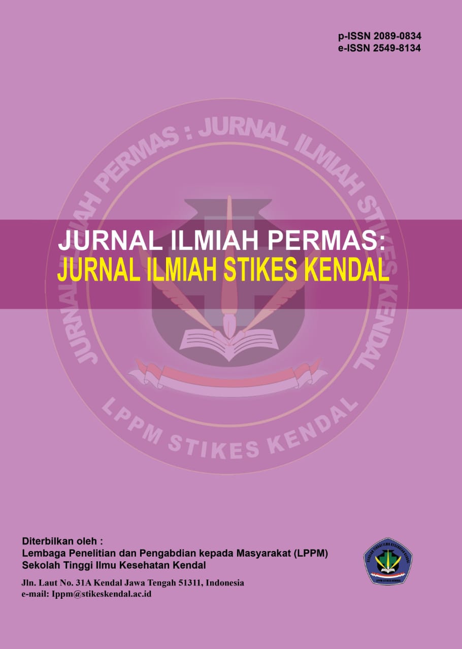 					View Vol. 14 No. 1 (2024): Jurnal Ilmiah Permas: Jurnal Ilmiah STIKES Kendal: Januari 2024
				
